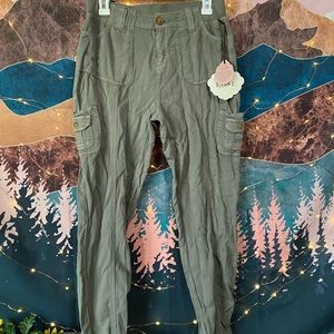 Green Comfy Cargo Style Joggers